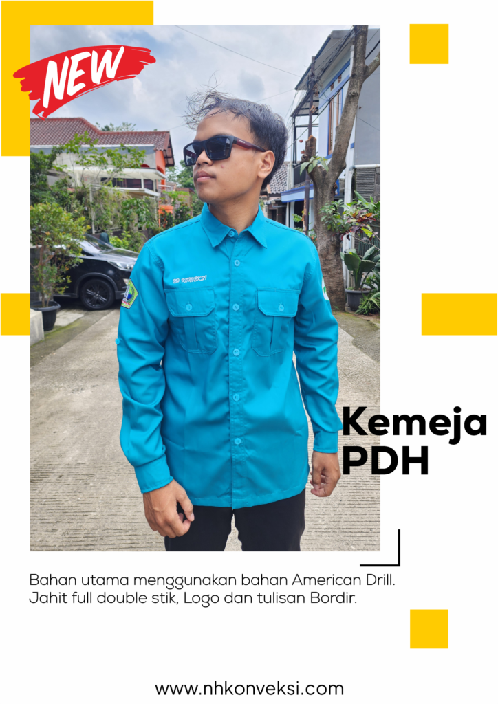 kemeja pdh bahan american driil